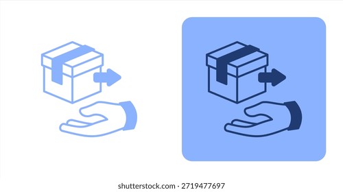 Demanda mixta Color de dos tonos e ilustración de icono de fondo contrastante