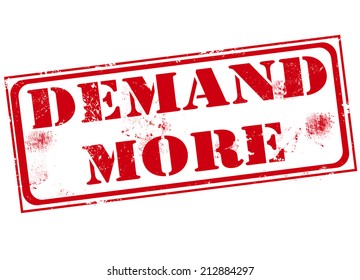 demand more grunge stamp with on vector illustration