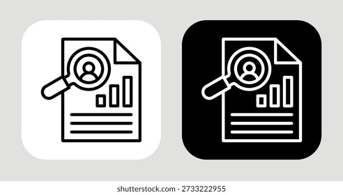 Icono de Perfil de la demanda en estilo de línea blanco y negro