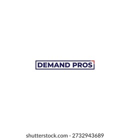 Demand Pros Diseño de Logotipo de Texto en Estilo Mínimo sobre Fondo Blanco