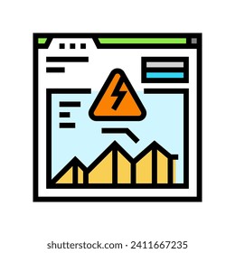 demand response electric grid color icon vector. demand response electric grid sign. isolated symbol illustration