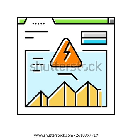 demand response electric grid color icon vector. demand response electric grid sign. isolated symbol illustration