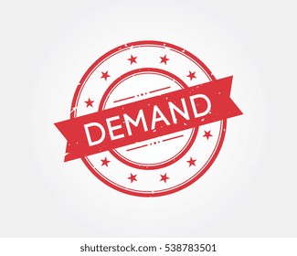 demand. stamp sign
