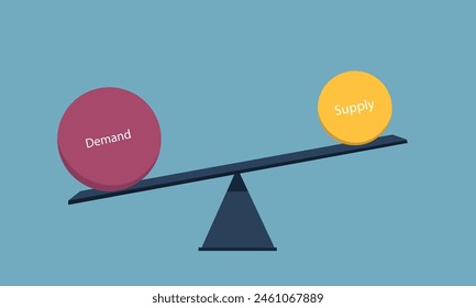 Demand and Supply icon vector file illustration for use.