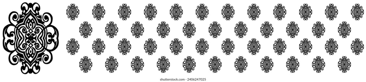 Demask floral seamless pattern for design prints.