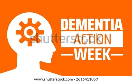 dementia action week background banner or poster design template. observed every year in May. Holiday concept. Use to any Template, card, poster, placard, template.
