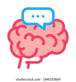 dementia brain icon vector. dementia brain sign. color symbol illustration