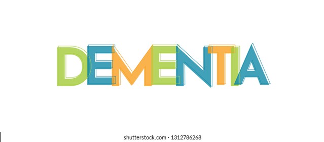 Dementia Word Concept Dementia Use Cover Stock Vector (Royalty Free ...