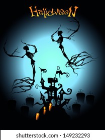 Dementors on halloween on blue sunset (sunrise)