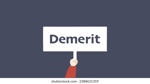 Demerit, eye-catching image, background, image, simple, signboard