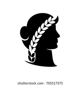 demeter vector logo. silhouette vector.