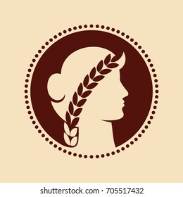 demeter vector logo. silhouette vector.