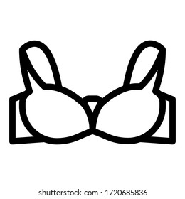 Demi bra icon. Outline demi bra vector icon for web design isolated on white background