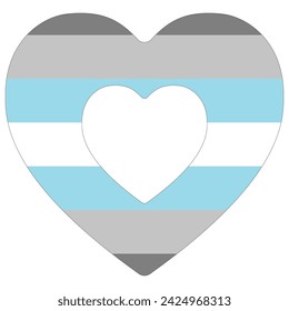 Demiboy Pride Flag. LGBT Pride flag in shape