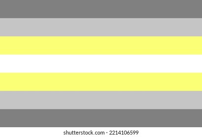 Demigender flag vector illustration. Non binary gender identities that feel a partial but not full connection to particular gender. Individuals may identify as another gender in combination with their