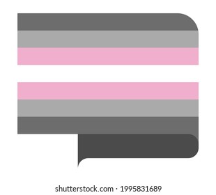 Demigirl pride flag, vector illustration