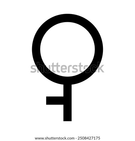 Demigirl symbol, gender icon, vector design