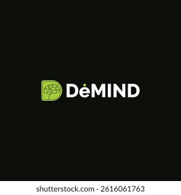 DEMIND SCIENCE LOGO WITH D AND MIND ICONE