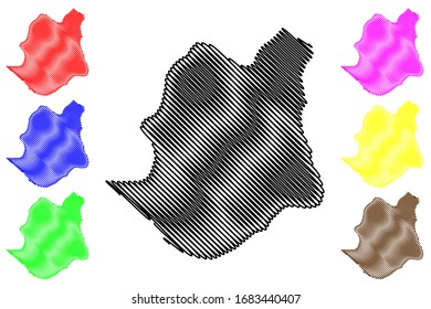 Demir Kapija Municipality (Republic of North Macedonia, Vardar Statistical Region) map vector illustration, scribble sketch Demir Kapija map