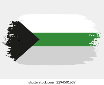 Demiromantic Pride Flag painted with brush on white background. LGBT rights concept. Modern pride parades poster. Vector illustration