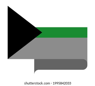 Demiromantic pride flag, vector illustration