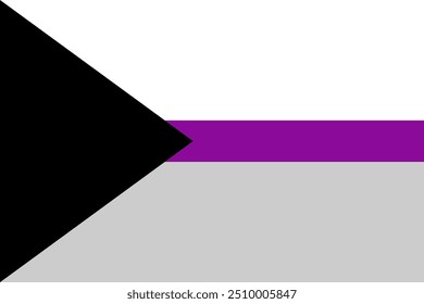 DEMISEXUAL-Flag. Stolz-Flagge. LGBTQ+. Pride Parade. Mehrfarbige LGBTQIA-Flagge.