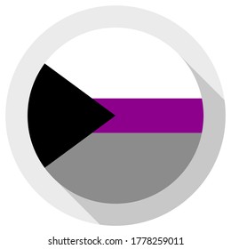 Indicador deisexual, icono de forma redonda sobre fondo blanco