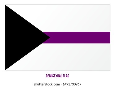 Demisexual Flag Vector Illustration Designed with Correct Color Scheme. Symbol of Demisexual Community.