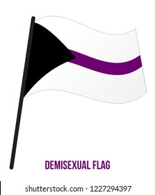 Demisexual Flag Waving Vector Illustration Designed with Correct Color Scheme. Symbol of Demisexual Community.