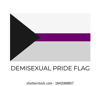 Banderas del Arcoiris del Orgullo Demisexual. Símbolo de la comunidad LGBT. Identidad sexual de la bandera del vector. Plantilla fácil de editar para banners, carteles, diseño de logotipo, etc.