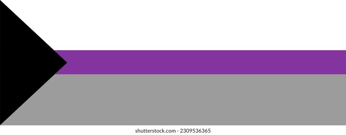 Demisexualität LGBTQ-Stolperflagge auf Vektorgrafik einzeln