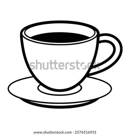 demitasse of a vector silhouette