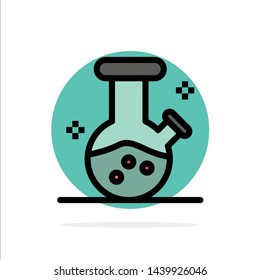 Demo flask, Lab, Potion Abstract Circle Background Flat color Icon