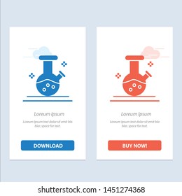 Demo flask, Lab, Potion  Blue and Red Download and Buy Now web Widget Card Template