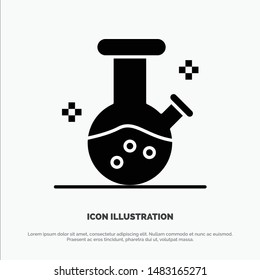 Demo flask, Lab, Potion solid Glyph Icon vector