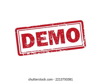 Demo grunge rubber stamp, vector illustration