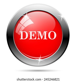 Demo icon. Internet button on white background. 