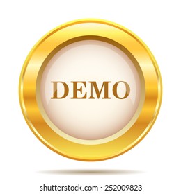 Demo icon. Internet button on white background. EPS10 vector. 