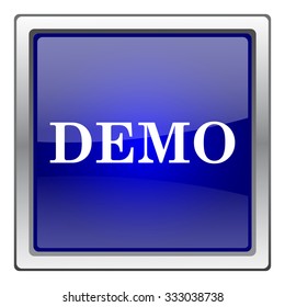 Demo icon. Internet button on white background. EPS10 vector.