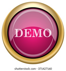 Demo icon. Internet button on white background. EPS10 vector.