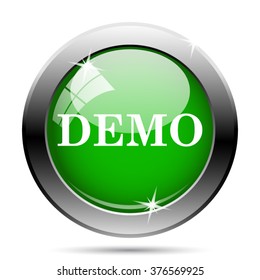 Demo icon. Internet button on white background. EPS10 vector.