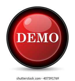 Demo icon. Internet button on white background. EPS10 vector
