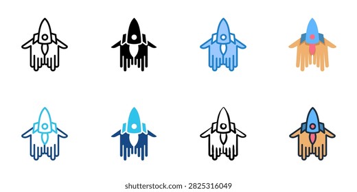 Demo icons with single set multiple style collection. Vector illustration
