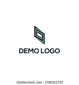 Demo logo design vector geometric creative logo stock image