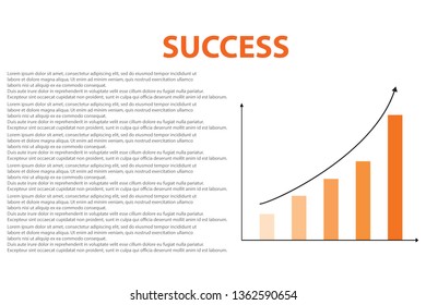 demo paper notes with text and icons for sample business concept