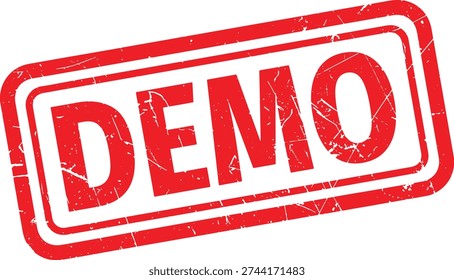 DEMO red rubber stamp text