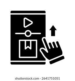 Demo Reel glyph, mini illustration icon. use for modern concept, print, UI, UX kit, web and app development. Vector related to product offering, marketing, business.