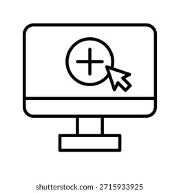 Ilustración vectorial de iconos de esquema de solicitud de demostración