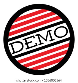 DEMO stamp on white