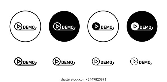 Demo video class or educational course icon. online free video guide symbol